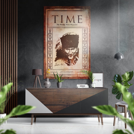 Atatürk Brushed Aluminium Dibond Wall Art.