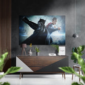 Batman vs Superman Brushed Aluminium Dibond Wall Art.