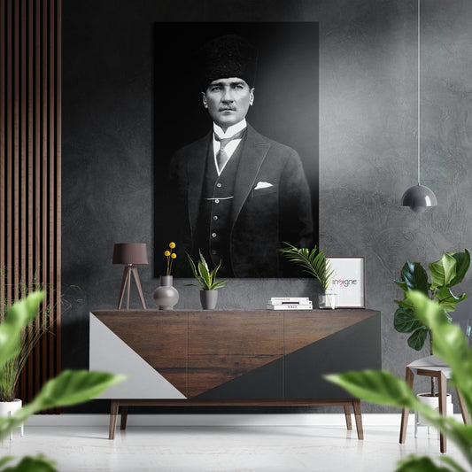 Atatürk Brushed Aluminium Dibond Wall Art.