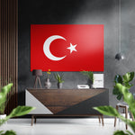Turkish Flag Brushed Aluminium Dibond Wall Art.