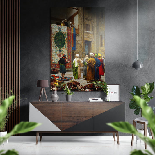 Rug Merchant Brushed Aluminium Dibond Wall Art.