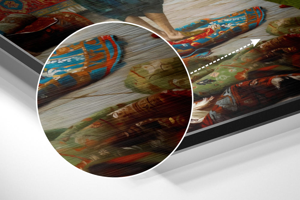 Rug Merchant Brushed Aluminium Dibond Wall Art.