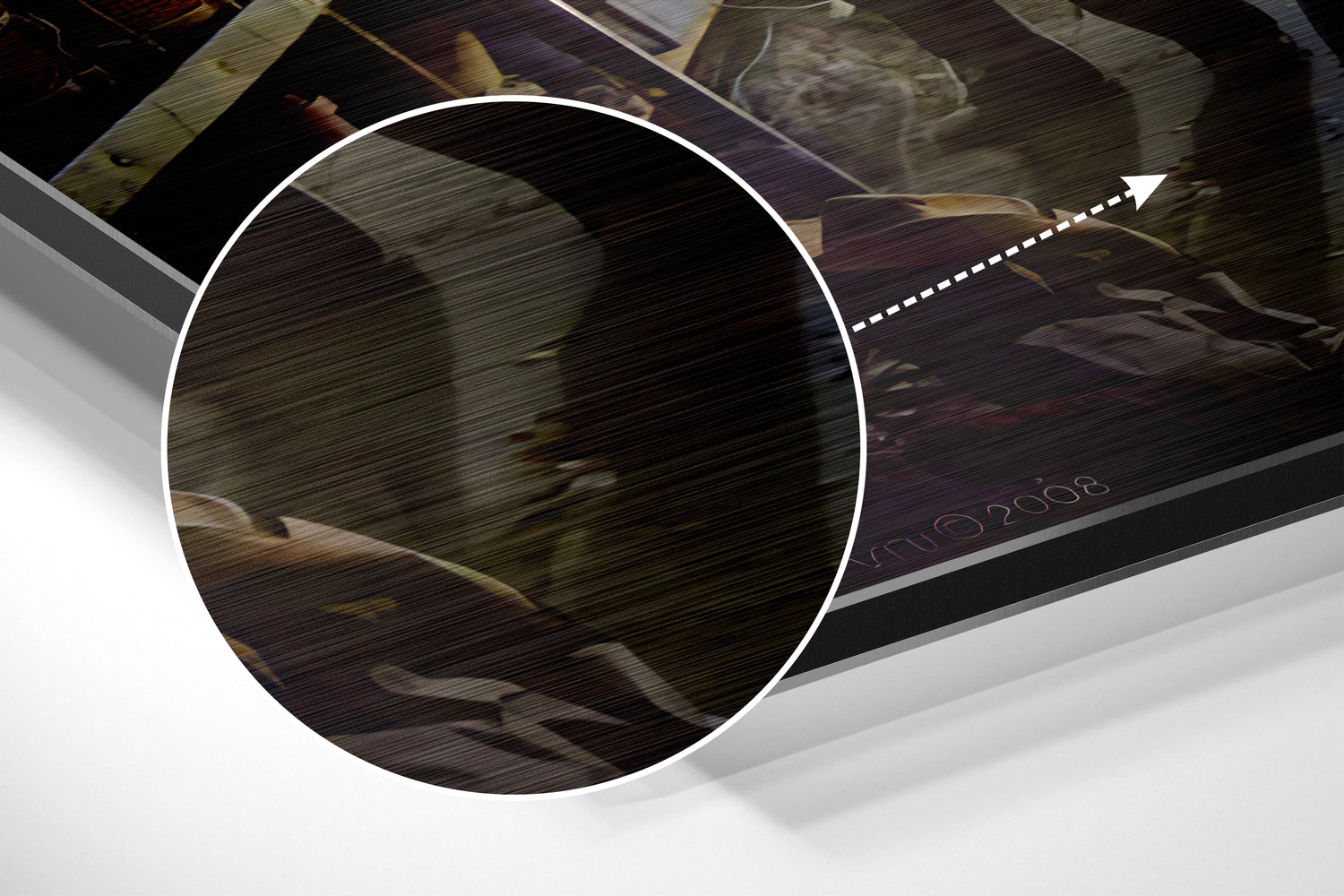 Marilyn, Elvis, Humphrey, James Brushed Aluminium Dibond Wall Art.