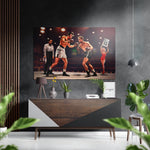 Round 13 Brushed Aluminium Dibond Wall Art.