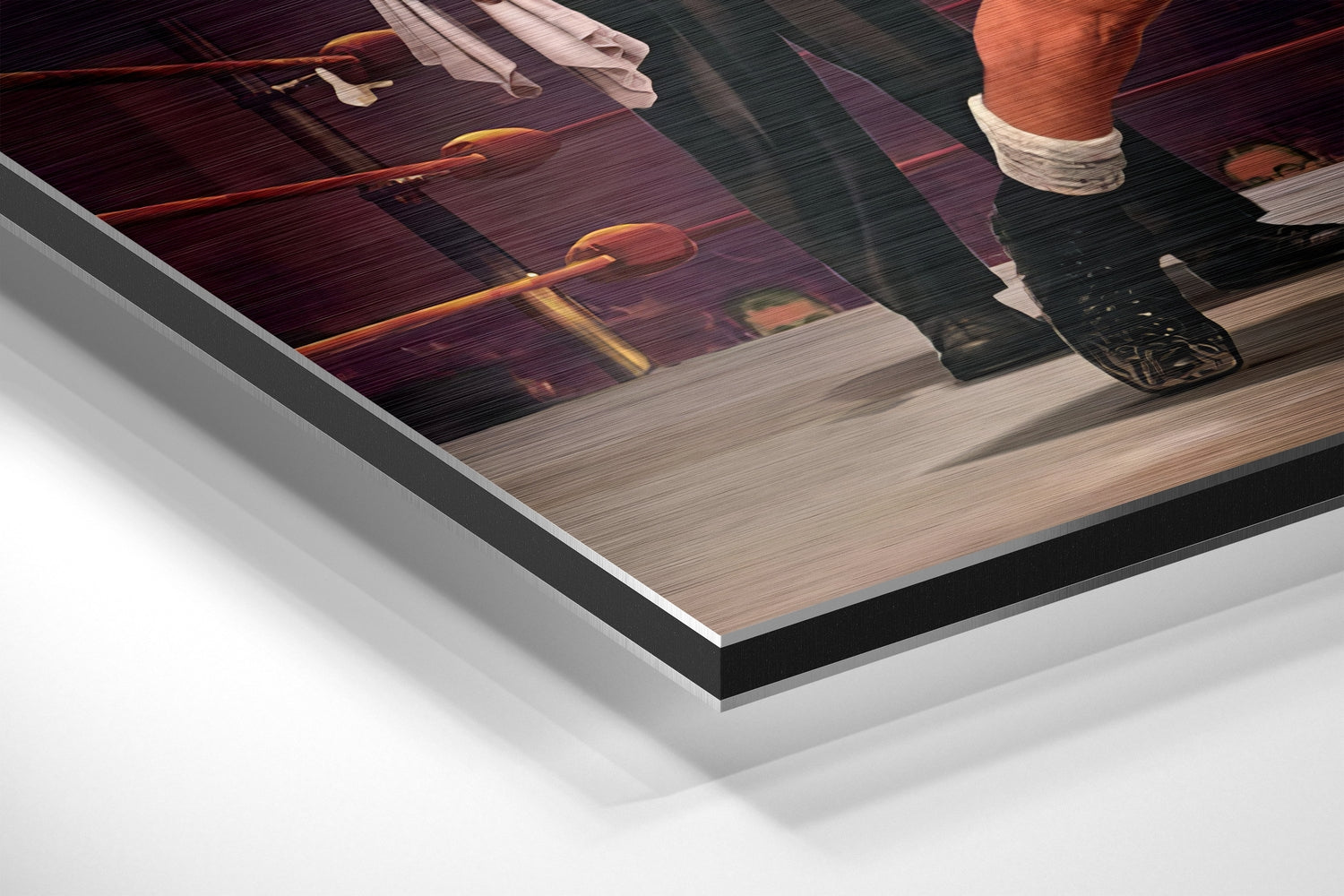 Round 13 Brushed Aluminium Dibond Wall Art.