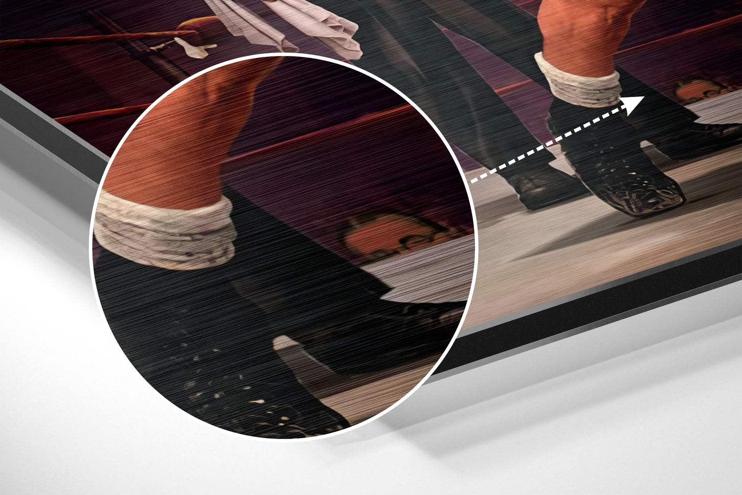 Round 13 Brushed Aluminium Dibond Wall Art.