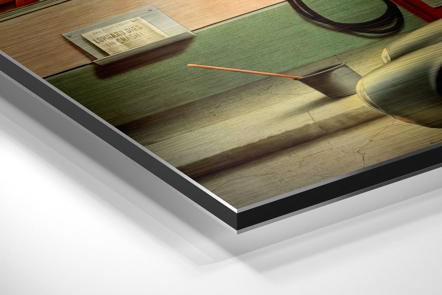 Retro Gas Station Brushed Aluminium Dibond Wall Art.