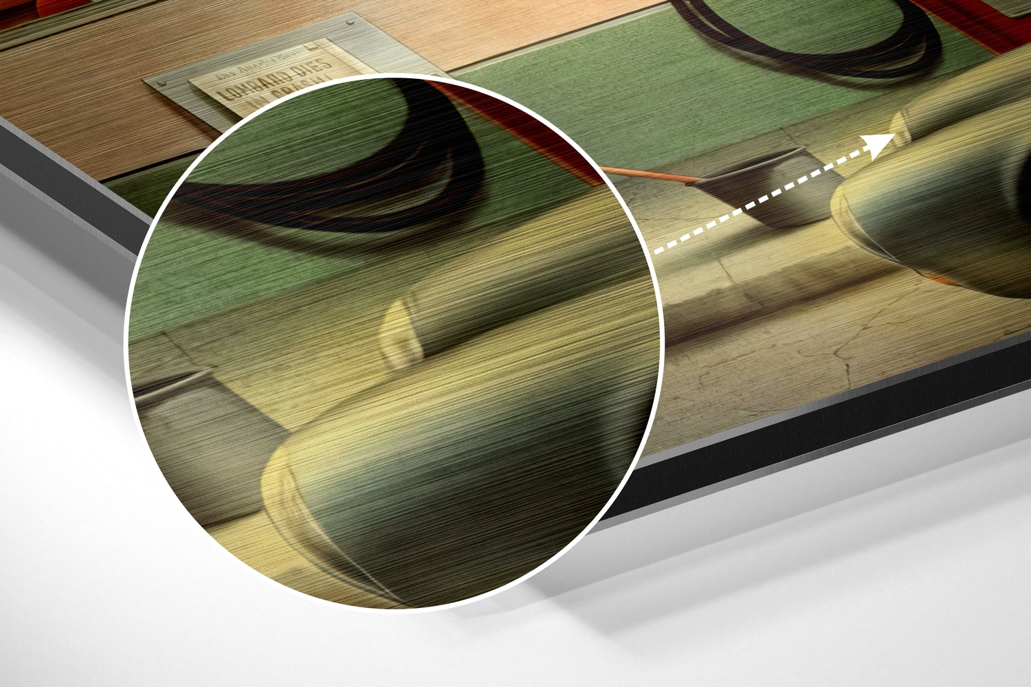 Retro Gas Station Brushed Aluminium Dibond Wall Art.