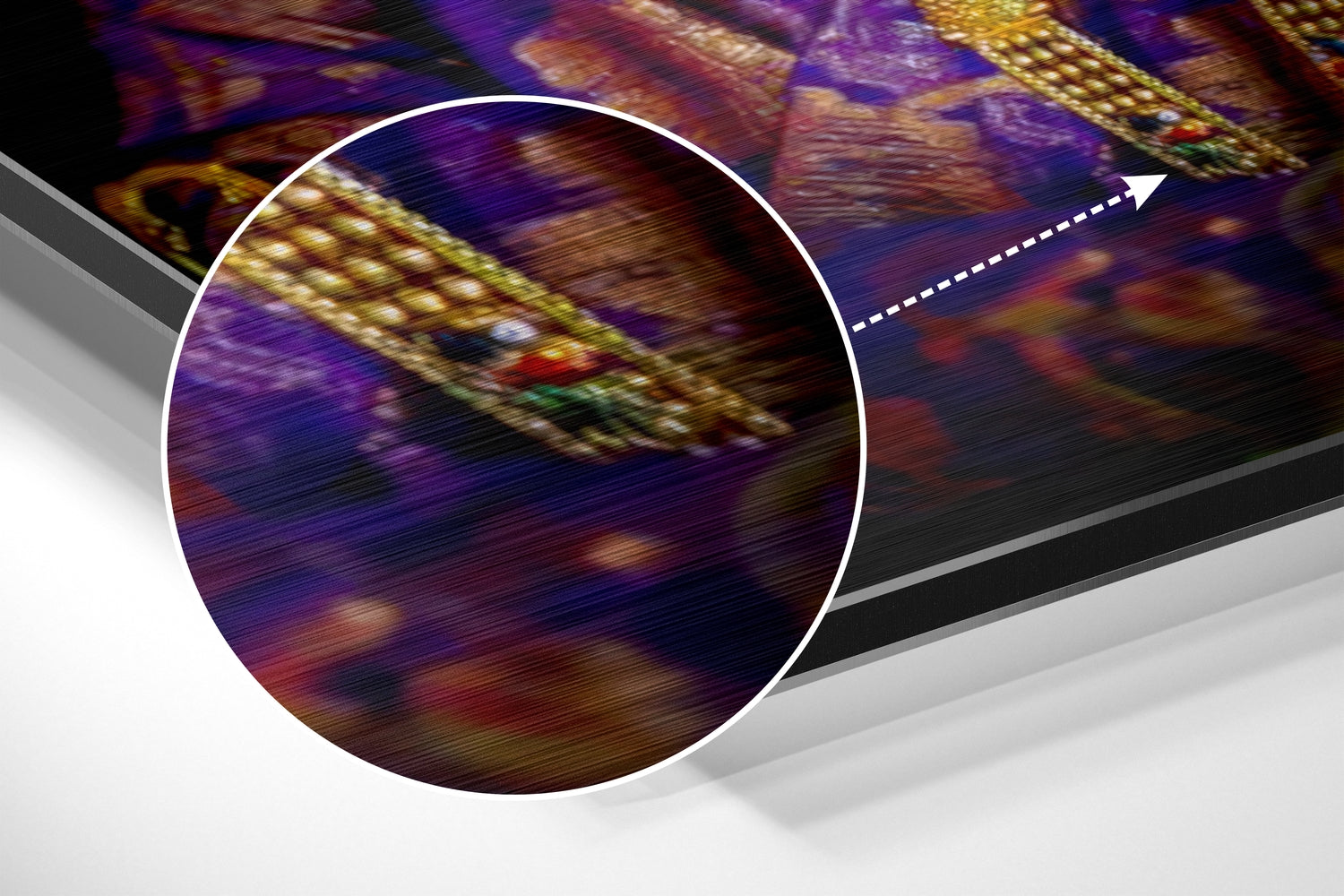 Krishna Brushed Aluminium Dibond Wall Art.