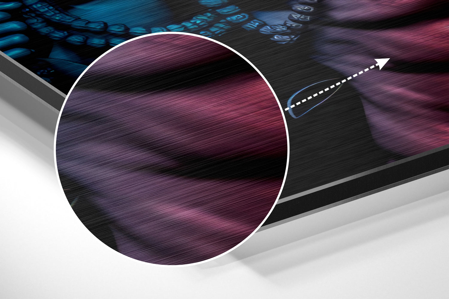 Har Har Mahadev Brushed Aluminium Dibond Wall Art.