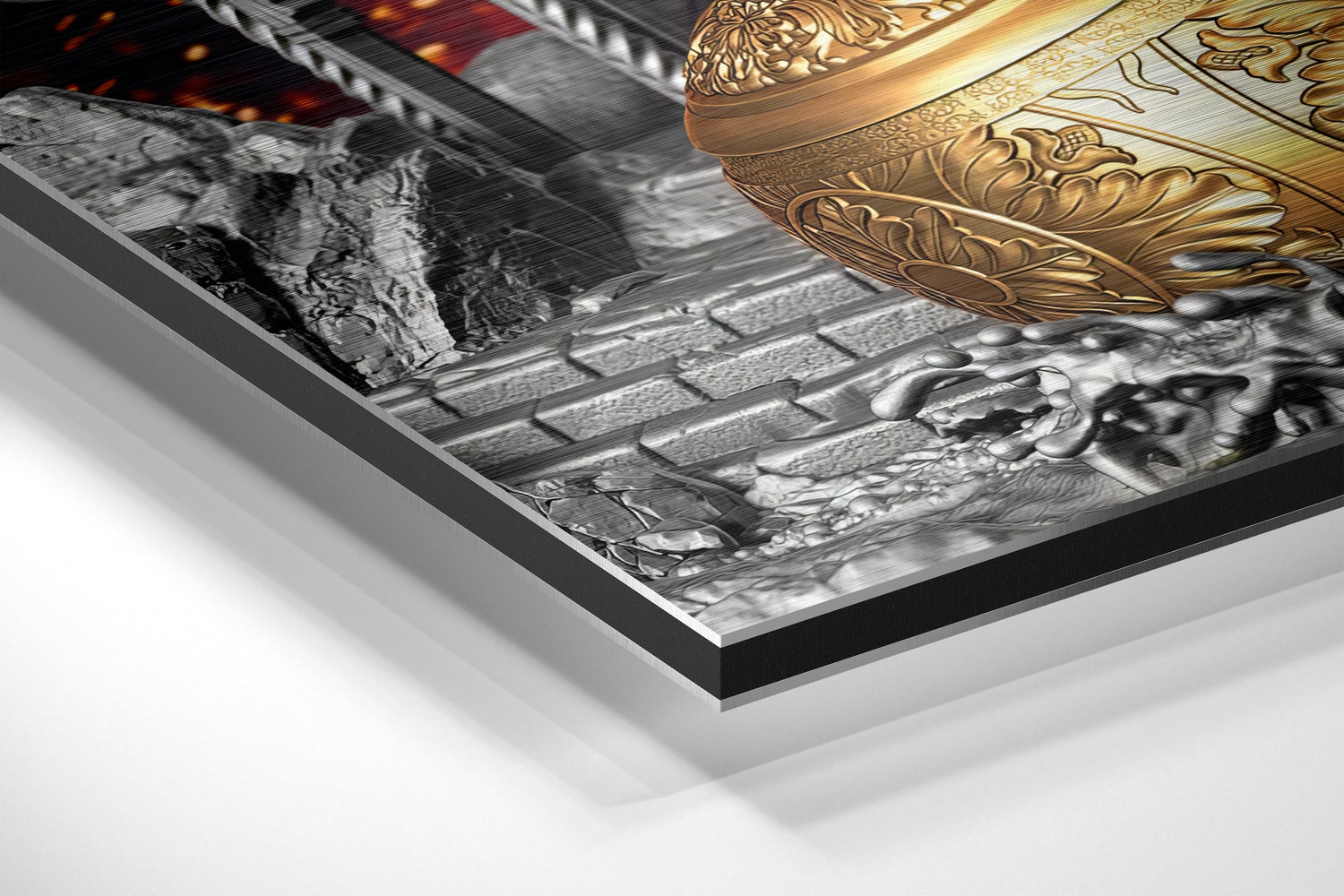 Hanuman Brushed Aluminium Dibond Wall Art.