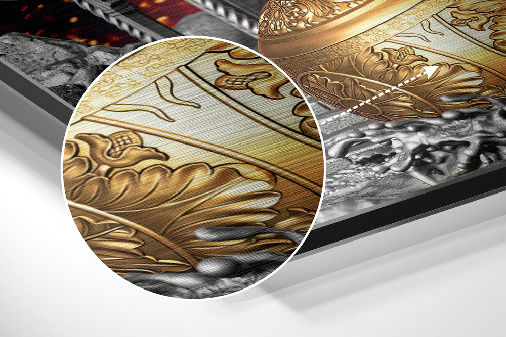 Hanuman Brushed Aluminium Dibond Wall Art.