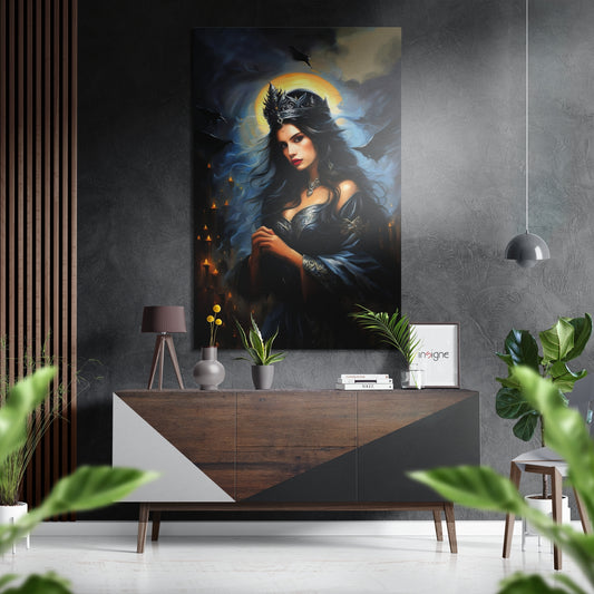Dark Queen Brushed Aluminium Dibond Wall Art.