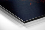 Fire Lion  Brushed Aluminium Dibond Wall Art.