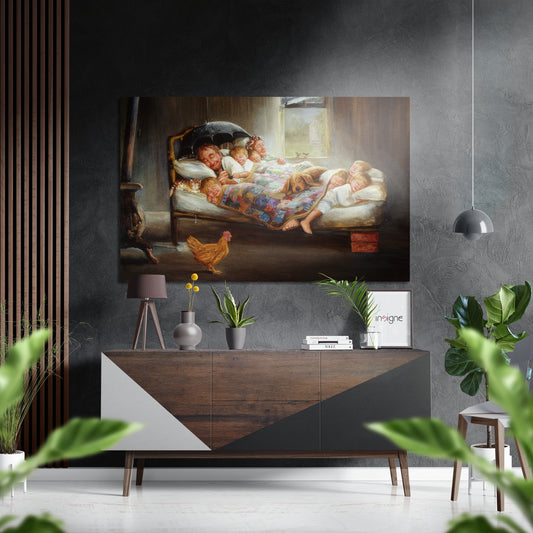 The Portrait of Happiness Brushed Aluminium Dibond Wall Art.