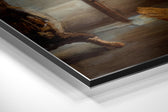 The Portrait of Happiness Brushed Aluminium Dibond Wall Art.