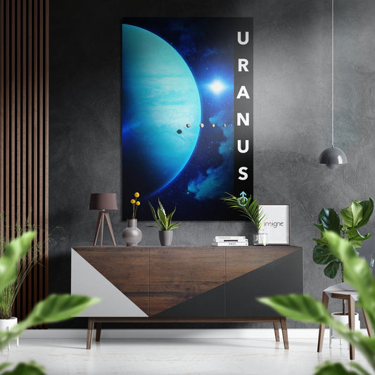 Uranus Brushed Aluminium Dibond Wall Art.