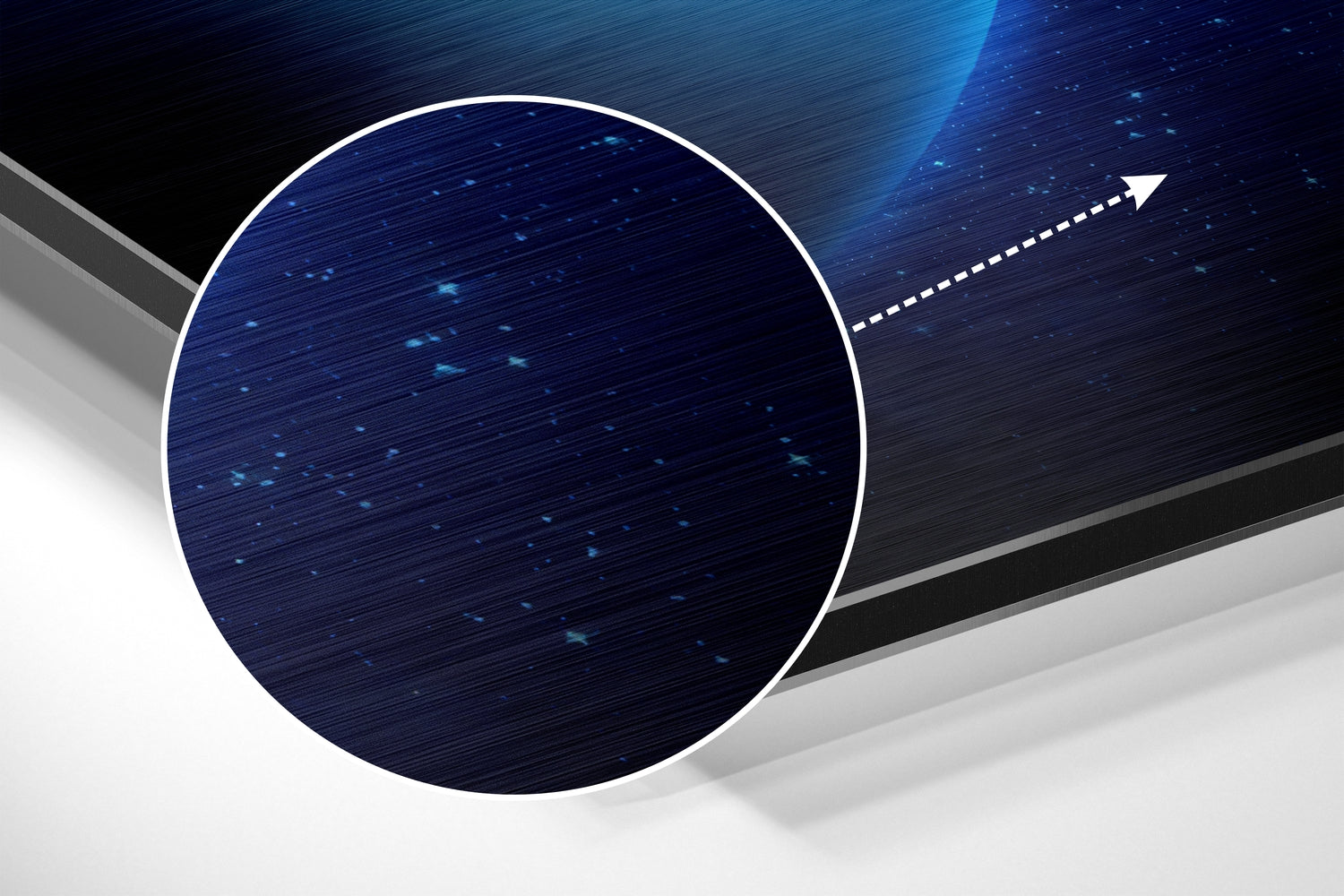 Uranus Brushed Aluminium Dibond Wall Art.