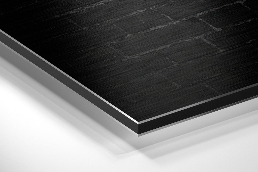 No Pain, No Gain Brushed Aluminium Dibond Wall Art.