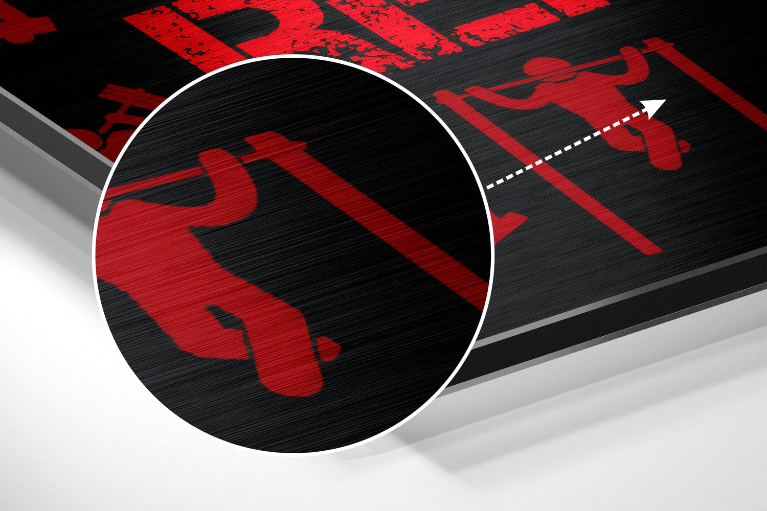 Eat, Lift, Sleep Brushed Aluminium Dibond Wall Art.