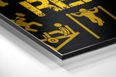 Eat, Lift, Sleep Brushed Aluminium Dibond Wall Art.