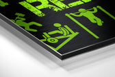Eat, Lift, Sleep Brushed Aluminium Dibond Wall Art.