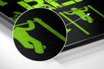 Eat, Lift, Sleep Brushed Aluminium Dibond Wall Art.