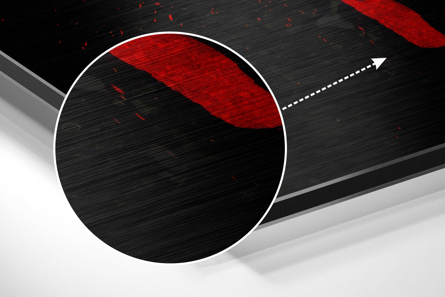 No Pain, No Gain Brushed Aluminium Dibond Wall Art.