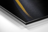 Yellow Stance Brushed Aluminium Dibond Wall Art.