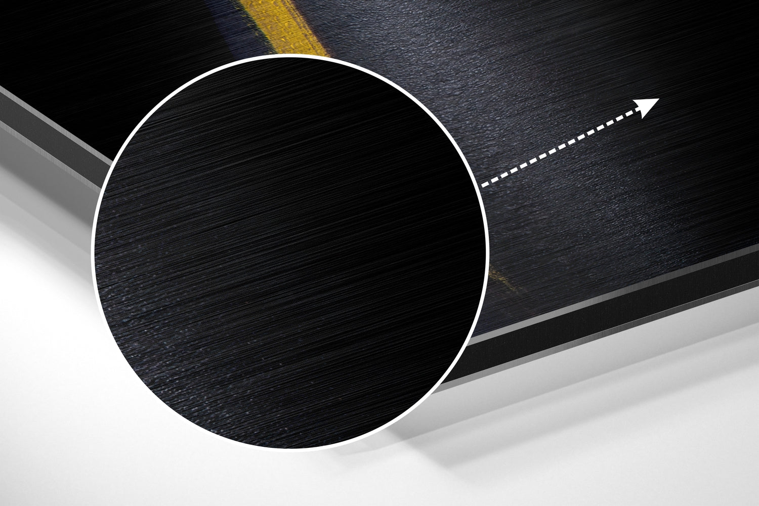 Yellow Stance Brushed Aluminium Dibond Wall Art.