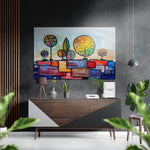 Patchwork Nature Brushed Aluminium Dibond Wall Art.