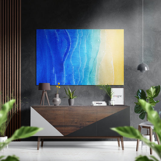Beach Brushed Aluminium Dibond Wall Art.