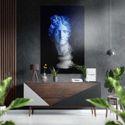 Blurry Statue Brushed Aluminium Dibond Wall Art.