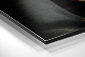 Sssh Brushed Aluminium Dibond Wall Art.