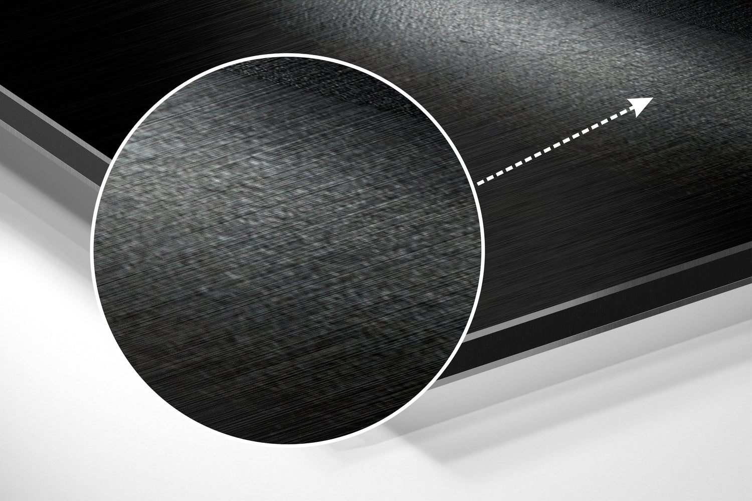 Sssh Brushed Aluminium Dibond Wall Art.