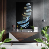 Patchwork Face Brushed Aluminium Dibond Wall Art.