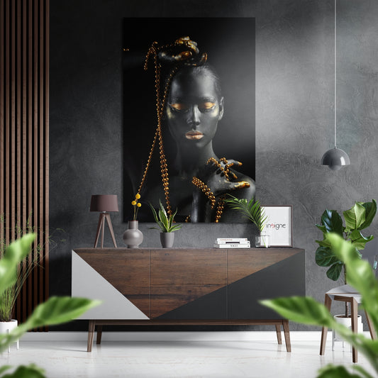 Black Beauty Brushed Aluminium Dibond Wall Art.