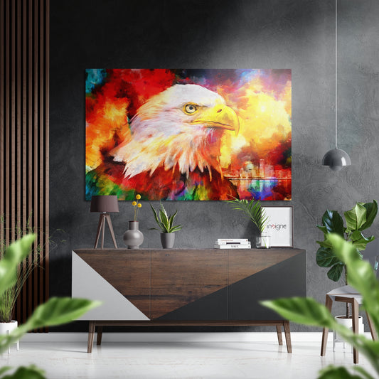Eagle Brushed Aluminium Dibond Wall Art.