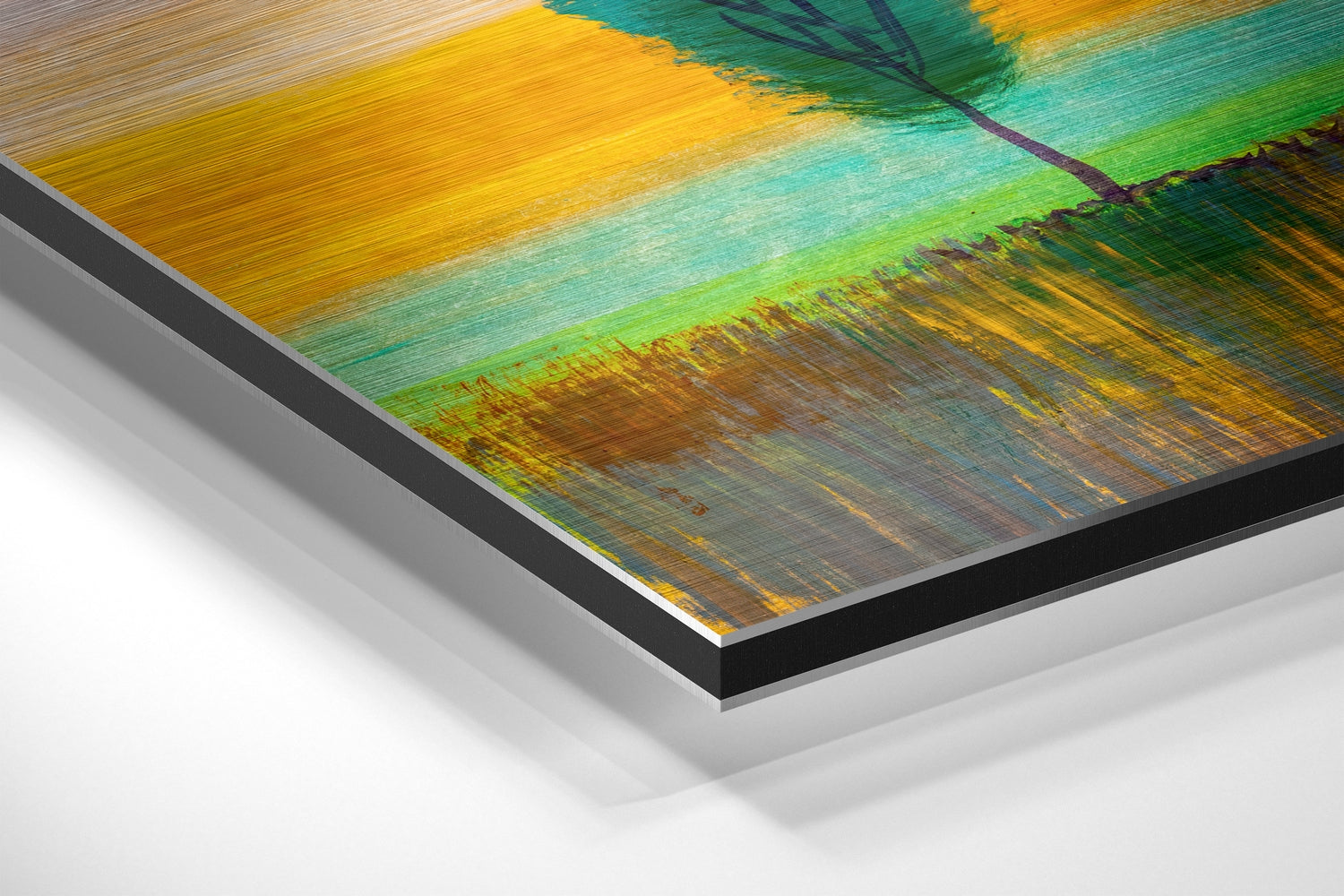 Trees of Colors Brushed Aluminium Dibond Wall Art.