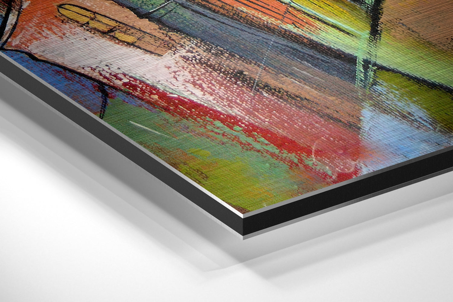 City of Colors Brushed Aluminium Dibond Wall Art.