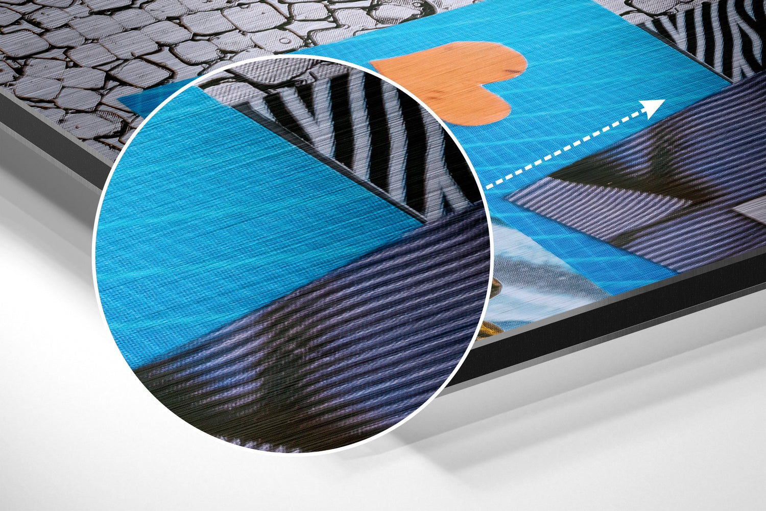 Patchwork Eyes Brushed Aluminium Dibond Wall Art.