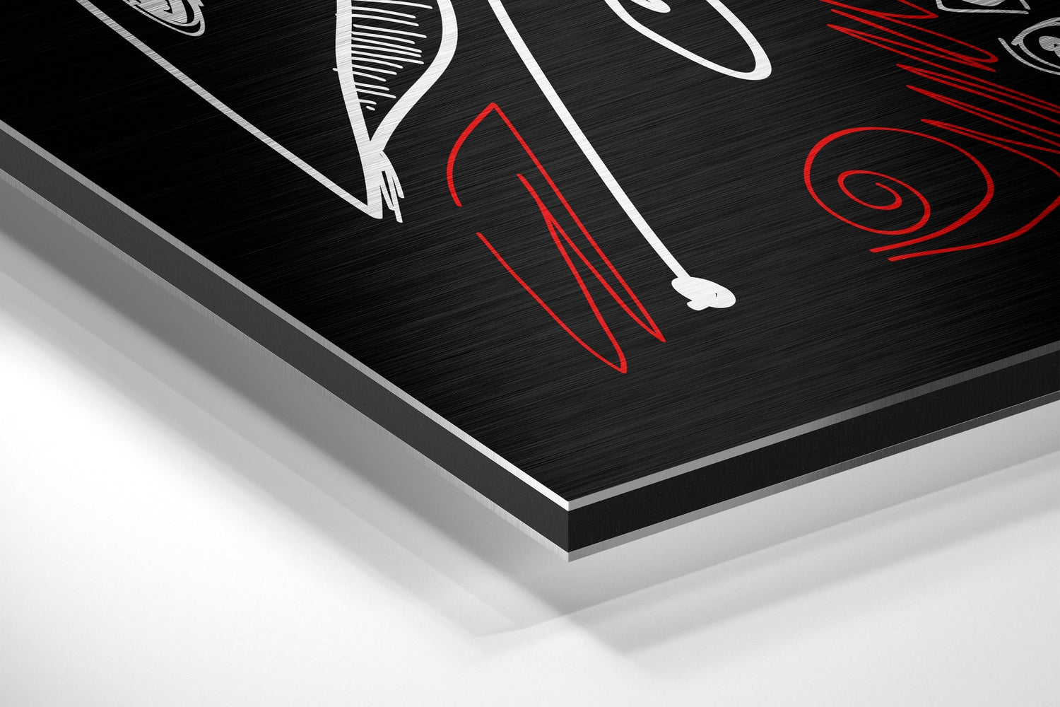 Abstract Faces Brushed Aluminium Dibond Wall Art.