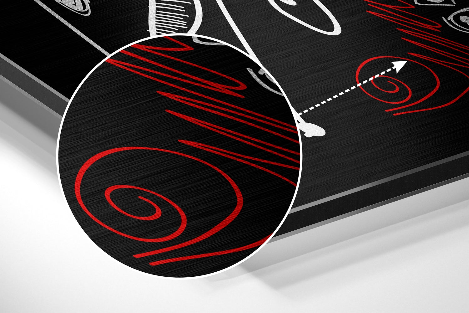 Abstract Faces Brushed Aluminium Dibond Wall Art.