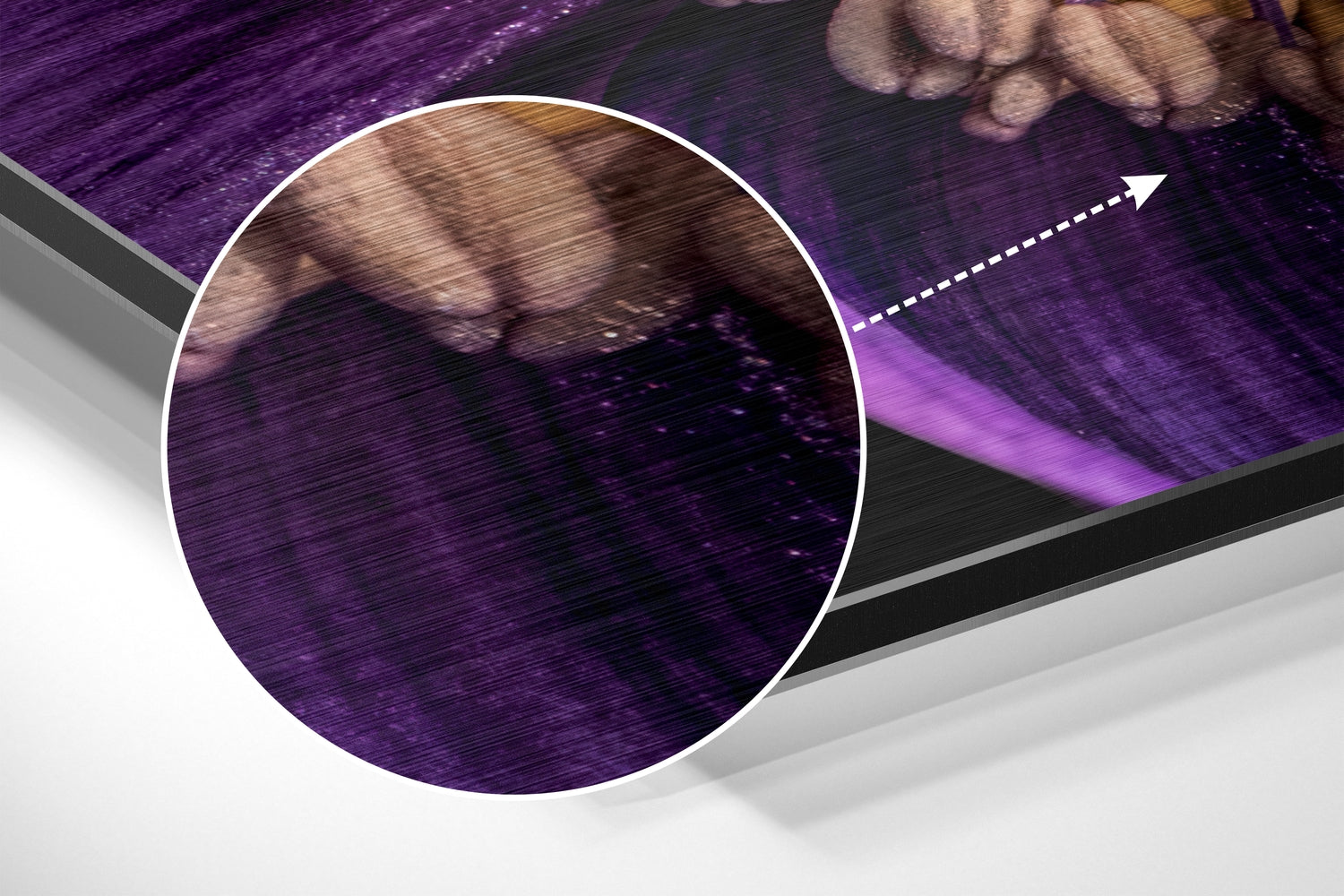 Micro Beauty Brushed Aluminium Dibond Wall Art.