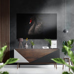 Black Swan Brushed Aluminium Dibond Wall Art.