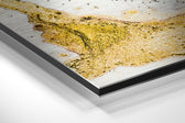 Golden Marble Brushed Aluminium Dibond Wall Art.