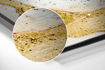 Golden Marble Brushed Aluminium Dibond Wall Art.