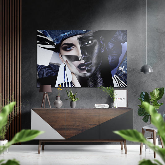 Faces of Her Brushed Aluminium Dibond Wall Art.