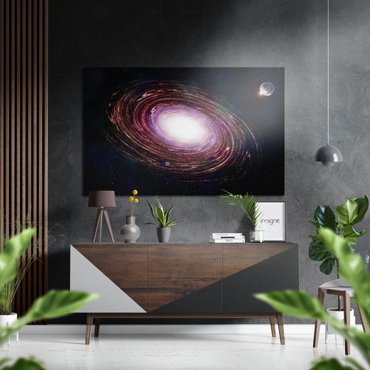 Space Brushed Aluminium Dibond Wall Art.