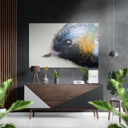 Sparrow Brushed Aluminium Dibond Wall Art.